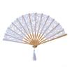 Yousheng Vintage Lace Folding Fan with Tassel Wedding Party Bride Hand Held Fan Portable Summer Fan Decoration Dance Performance Props Party