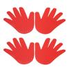 2 Pairs Hand Shape Markers Non Slip Palm Spot Marker Children Coordination Training Handprint Sheets Red