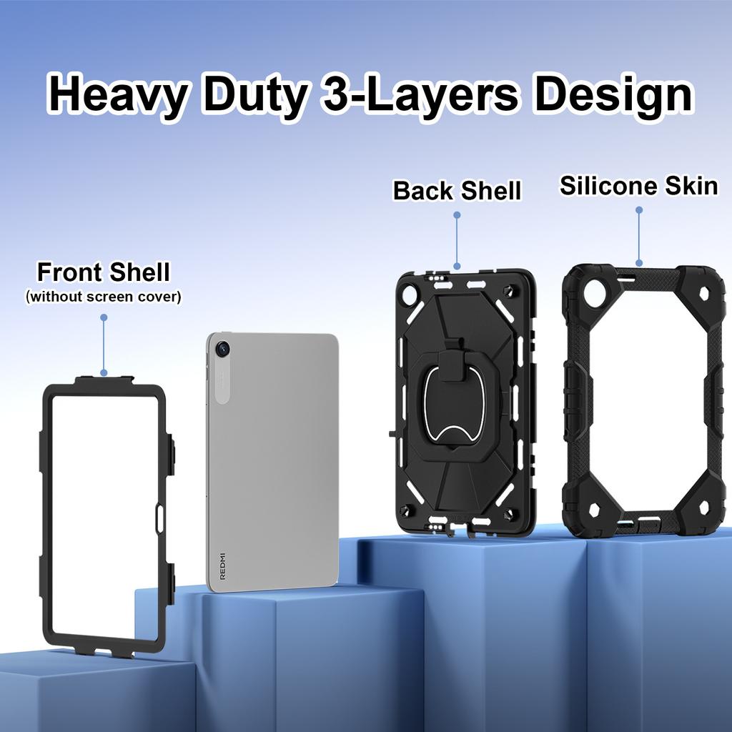 Suitable for 2026 Redmi REDMI Pad2 SE 9.7inch Anti-drop Tablet Protective Case with Rotating Stand Silicone