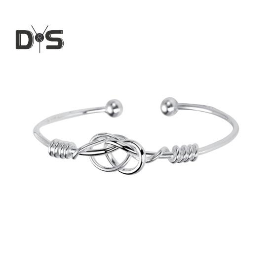 

1/2 шт. женский браслет с полым регулируемым полированным медным запутанным геометрическим узором, браслет на запястье, кольцо на День матери, подарок на День святого Валентина, ювелирные изделия 1pc