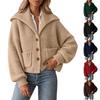 Dames Vintage Cropped Enkelrijig Vest met Zakken, Casual Gebreide Bovenkleding