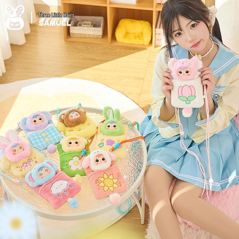 San Mao Lucky Rabbit Plush Toy - Cute Mobile Phone Pendant for Kids