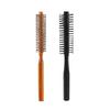 BEPAN 1/2pcs Wooden Roller Hairbrush Voluminous Roots Hair Round Styling Comb with Nylon Bristles for Blow Drying and Styling Curls