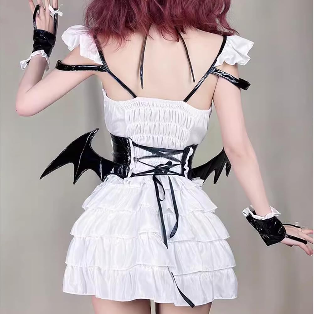 Maid Clothes Maid Sexy Cosplay Erotic Little Devil Extremely Naughty Lingerie Underwear Transparent Perforated Baby Doll Costume Devil Witch Vampire