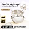 Wireless Bluetooth 5.4 Earphones Ear Clip On Headphones Waterproof Sport Headsets Noise Reduction HiFi Stereo Earbuds for Smart Phones
