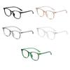 0 -0.5 -0.75 To -4.0 Anti Blue Light Transparent Gray Frame Square Myopia Glasses Rivet  Minus Degree Prescription Spectacle