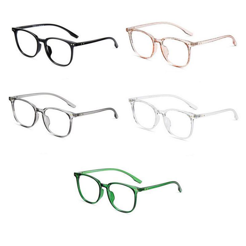 0 -0.5 -0.75 To -4.0 Anti Blue Light Transparent Gray Frame Square Myopia Glasses Rivet  Minus Degree Prescription Spectacle