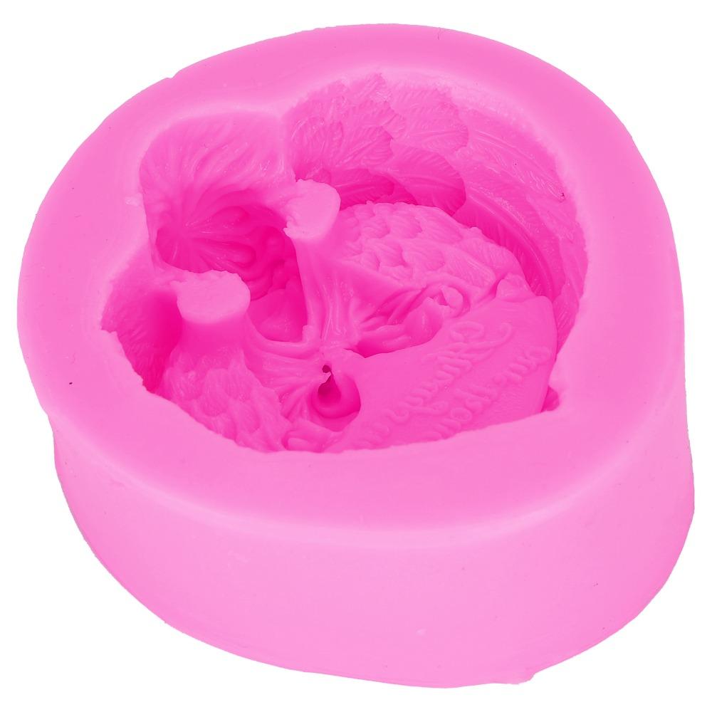 Silicone Candle Mould Pink DIY Cake Mould Soap Mould Chocolate Mould Resin Making