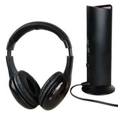 Auriculares HiFi Inalámbricos TV Ordenador Radio FM Auriculares con Micrófono