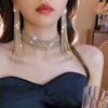 Exaggerated Rhinestone Geometric Multi-layer Necklace - High-End Luxury Clavicle Chain