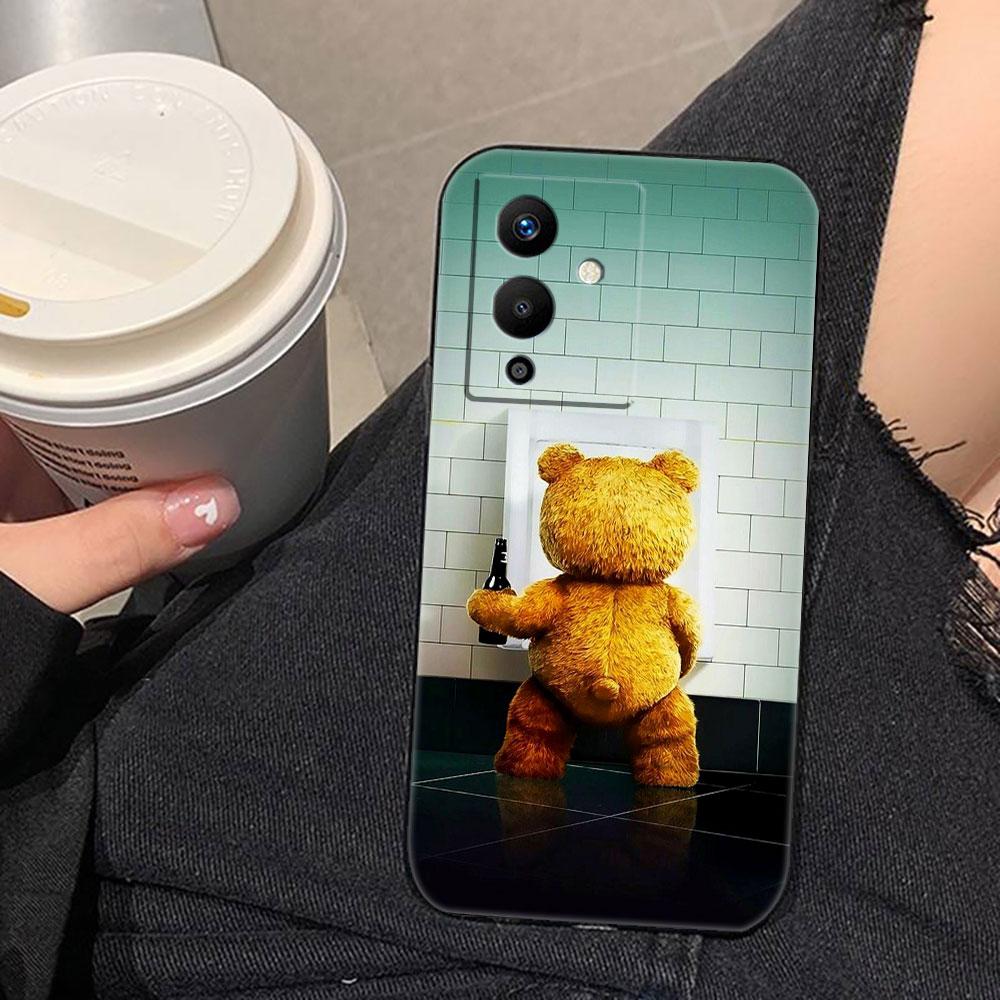 Naughty Cute Bear Cover Phone Case For Infinix NOTE 10 11 11S 12 GT 20 30 40 50 TECNO POVA NEO 2 4 5 6 7 Pro TPU Case Shell Capa
