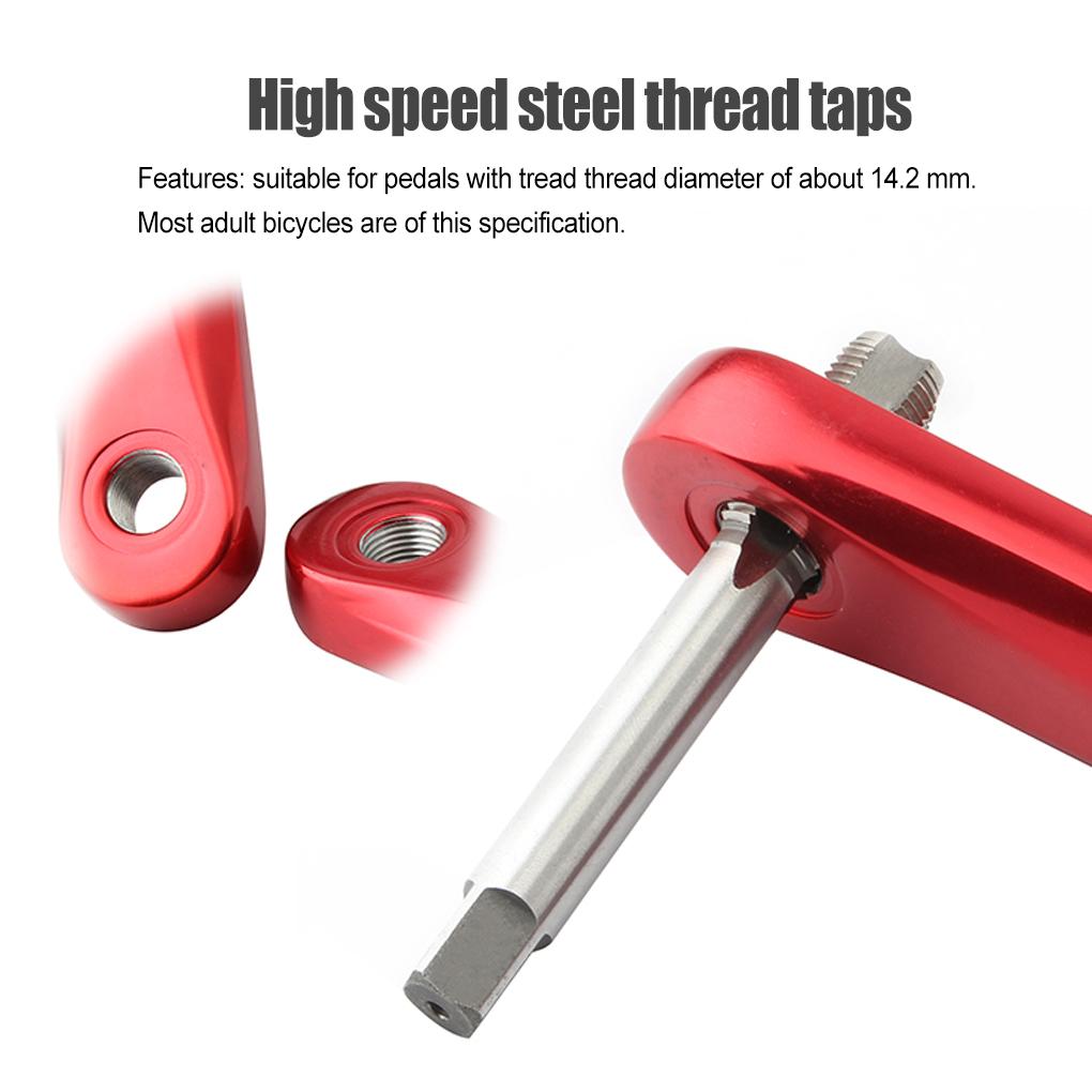 High Speed Steel Mountain Bike Crank Pedal Thread Tap Portable Handheld Manual Outdoor Cycling Drill Bit Accessories