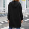 2025 Women's Thickened Zipper Hoodie with Logo Print - European & American Autumn/Winter Casual