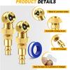 2 Pack Excellent Ball Foot Air Chuck Set, Portable Tire Chuck, 1/4" NPT Closed Flow Tire Inflator Nozzle With Quick Connect, For Air Compressor