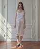 Cita Frill Detail Satin Midi Skirt_Cts630(Ivory)