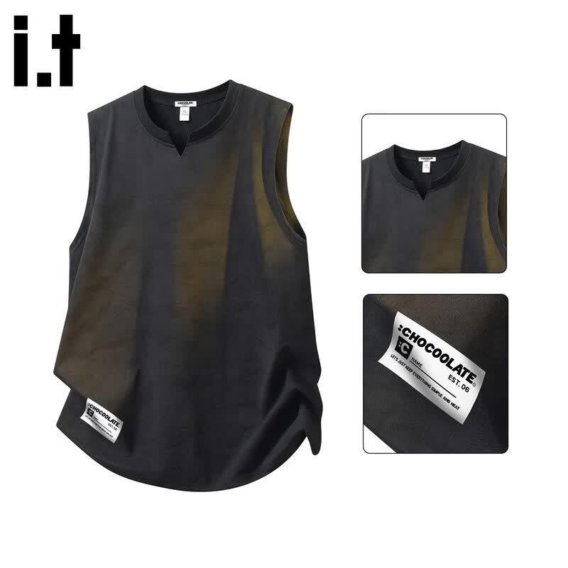 :CHOCOOLATEit Men s Ice Silk Tie-Dye Tank Top M