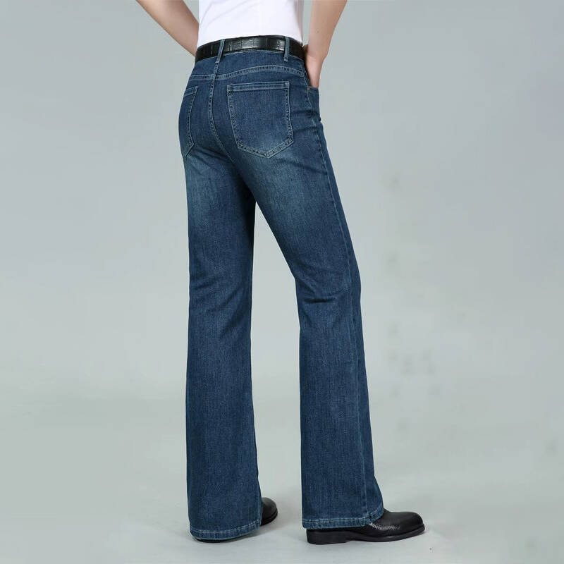 Men's Mid-Waist Stretch Flared Jeans Classic Designer Flared Jeans