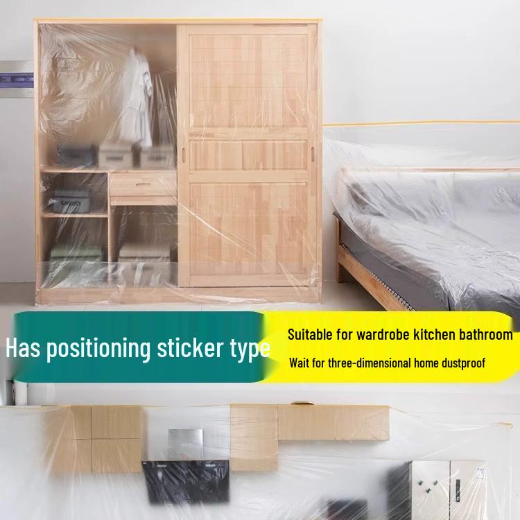 Disposable Dustproof Plastic Film Cover for Furniture Protection During Renovations