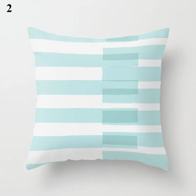 Mint Green Printed Decorative Pillowcase Office Living Room Car Ornaments Home Pillowcase