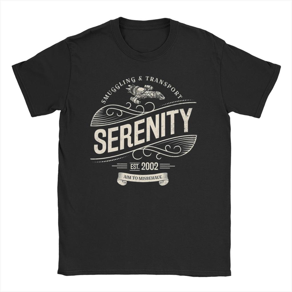 Unisex Unisex TShirt Firefly Serenity Double rainbow Pure Cotton Tee Shirt Short Sleeve T Shirt Crewneck Clothing Gift Idea