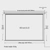 Deli 100-inch 4:3 Electric Projector Screen