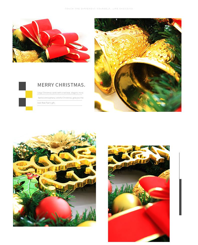 1.8 Meter Christmas Wreath: Large 30/40/50/60CM Rattan Ring Door Ornament