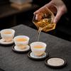 Phenolic Absorbent Coasters with Storage Holder Creative Tea Cup Mats Heat Resistant Coffee Tea Accessories for Home Office