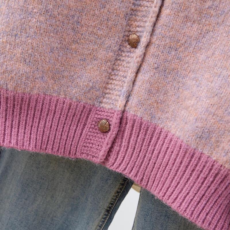 Ta Chi Women's Colorblock Knit Cardigan