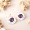 Genuine Purple Amethyst 925 Sterling Silver Handmade Jewelry Earrings For Siste EE-153-7