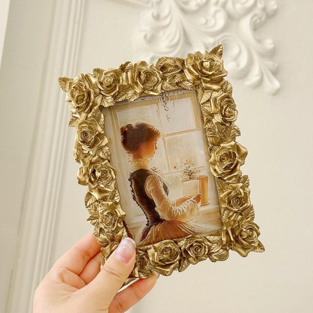 European Style Photo Frame 5/6/7 Inch Photo Props Frame Ornaments  Birthday Gift