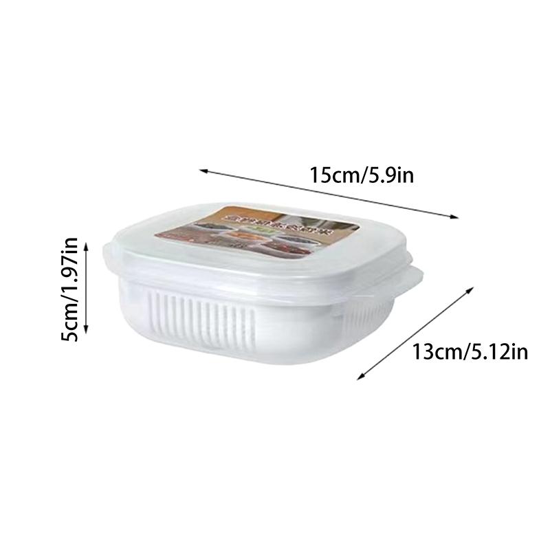 Rice Sub Packaging Fresh-Keeping Box Frozen Heated Microwave Oven Vegetable Rice Fruit Separate Packaging Box Kitchen Tools