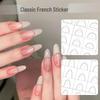 Classic French Nail Art Spray & Template Stickers - Dual Use, Anti-Overflow, Wearable.
