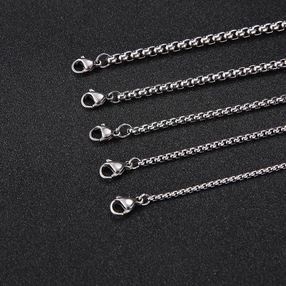Collane Catena Cubana in Acciaio Inossidabile da 4mm-6mm per Uomo Catene Maschili Choker Catena Figaro a Scatola Gioielli Punk 50cm 60cm