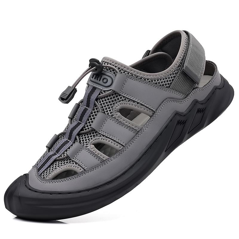 Fashion 2025 Summer Breathable Men's Sandals Outdoor Hiking Shoes High-quality Wear-resistant Soles Men's Casual Mesh Beach Shoes