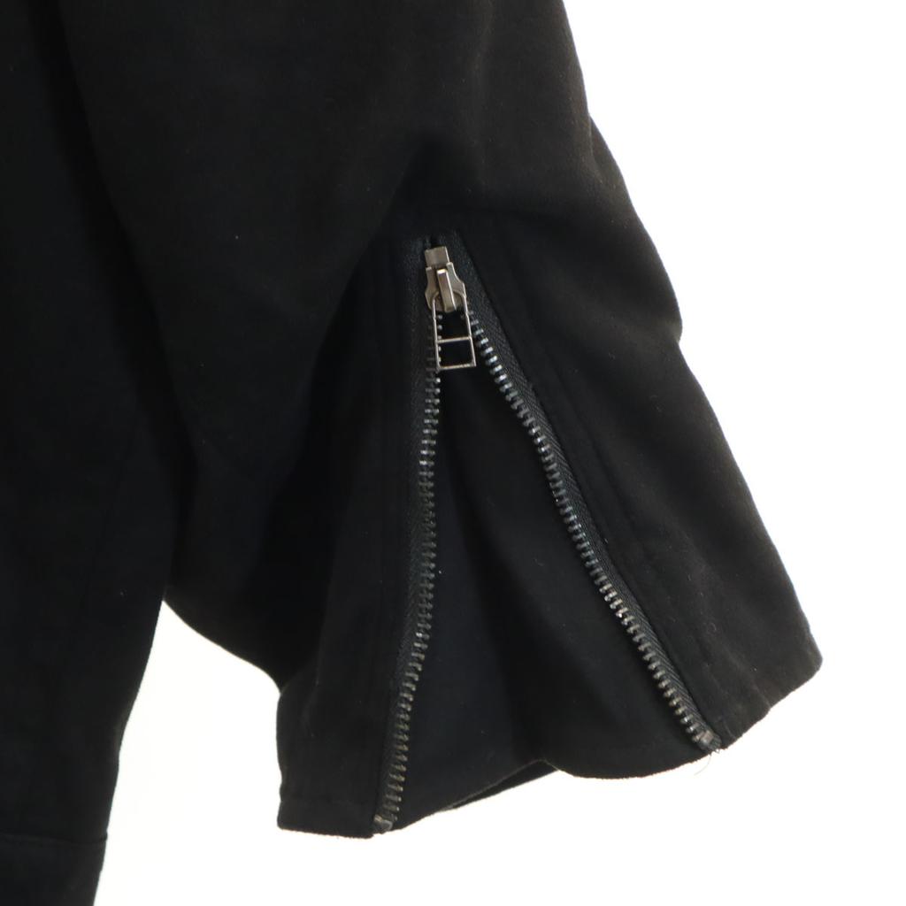 Unrelaxing Faux Suede Double Riders Jacket Black Women Used