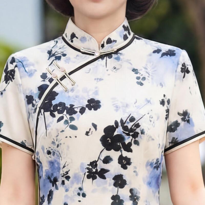 Elegant Floral New Chinese Style Qipao Dress