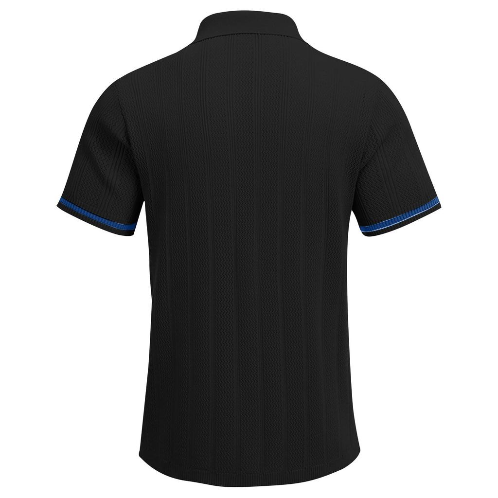 Men's Casual Color-blocked Short-sleeved Shirt, Men's Hollow-out Breathable Button-up Shirt With Lapel