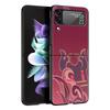 For Samsung Galaxy Z Flip 3 4 5 Hard Black Folding PC Phone Case Genshin Impact Logo For Samsung Z Flip3 Cover Protect Shell