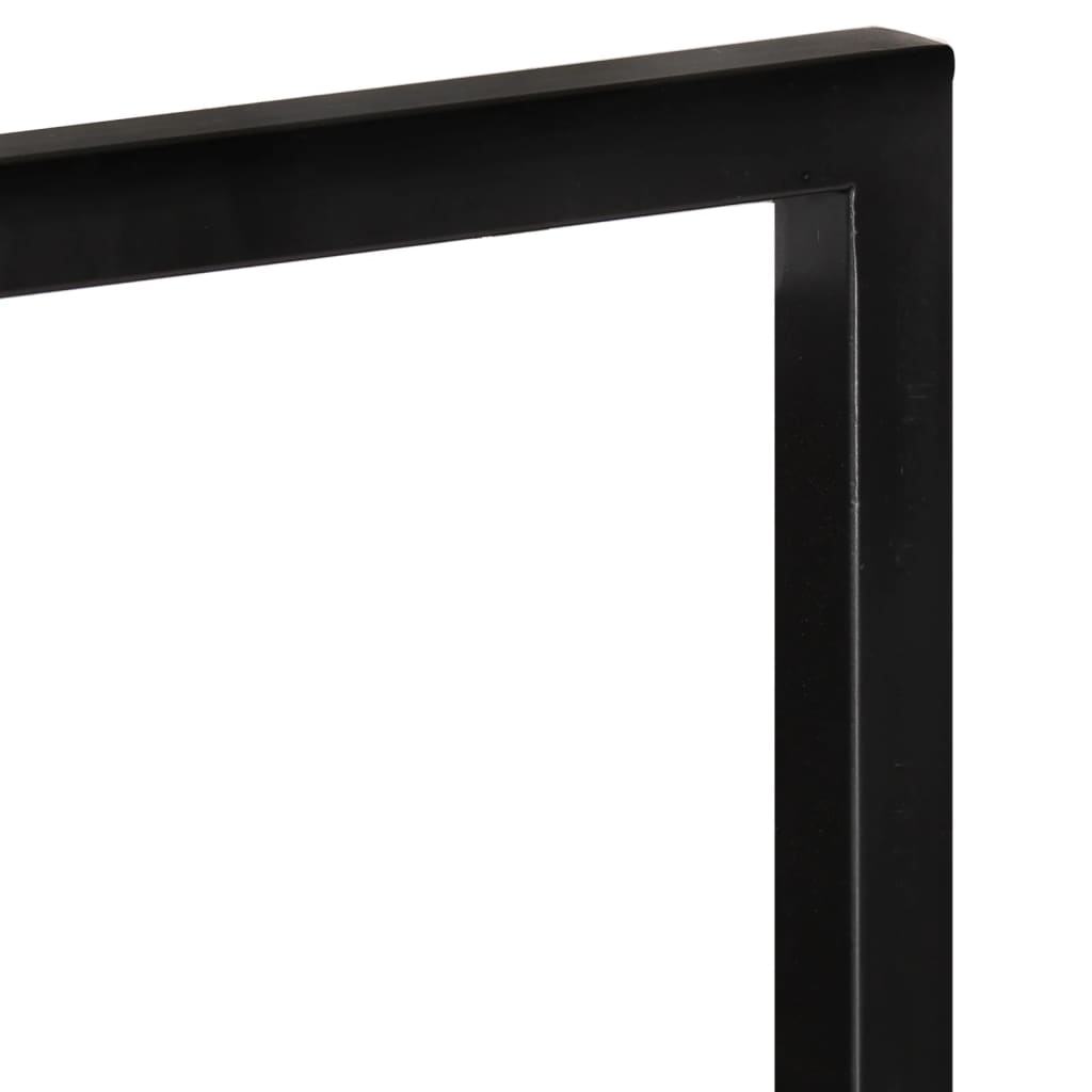 Vidaxl Wall Shelves, 2 Pcs, 25X25X75 Cm, Solid Acacia Wood and Steel