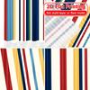 Light Filtering Flat Printing Curtains Without Rod Striped Harmony Chic Print Festival Semi Outdoor Curtain Set Of 2 Made Polyester Washable