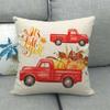 Autumn Thanksgiving Pumpkin Truck Digital Printing Short Plush Pillow Covers For Car Sofa Office Cushion Cover Home Goods