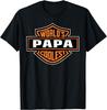 Unisexs Worlds Coolest PAPA Best Dad In The World Fathers Day TShirt
