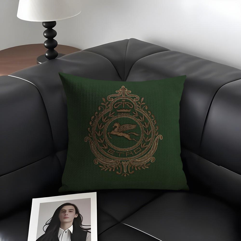 

EETRO Logo Cushion Cover Natural Linen Organic Fabric DoubleSided Printing Sofa Home Decor Gift Pillow Case 30x30cm