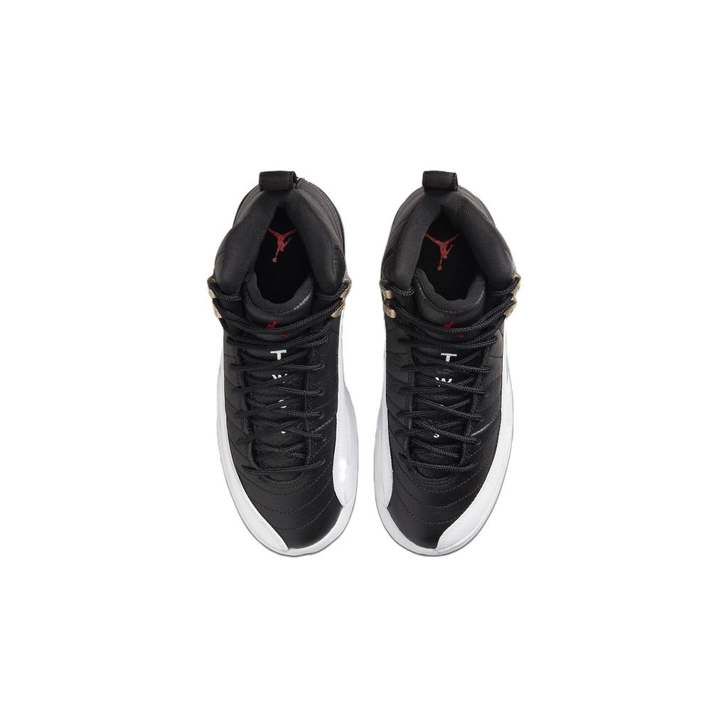 Air Jordan 12 Retro GS Playoff 2022 Kids Sneakers Black Varisty-Red White 153265-006