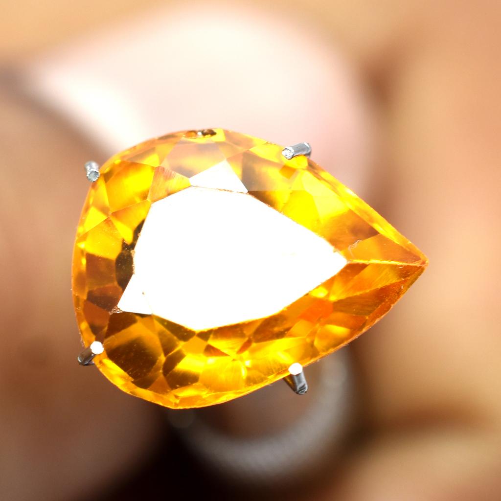 Certified 5.80 Ct Natural Orange Sapphire Perfect Pear Cut Loose Gemstone