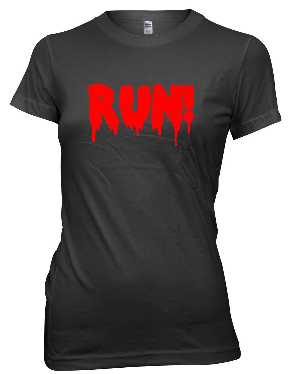 Run! Halloween Womens Ladies Funny T-Shirt S