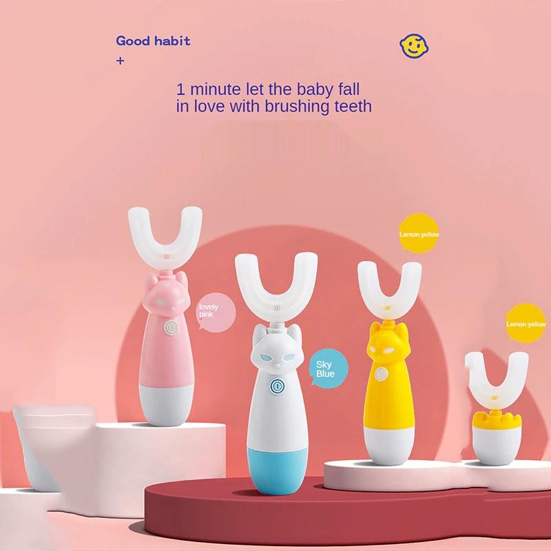 Durable Electric Toothbrush For Kids With Silicone Brush Head And Long Battery Life