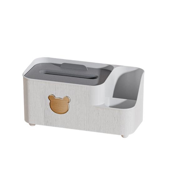 

Многосекционная многофункциональная коробка для салфеток большой емкости, настольный ящик для хранения, органайзер, принадлежности для хранения дома и офиса M белый