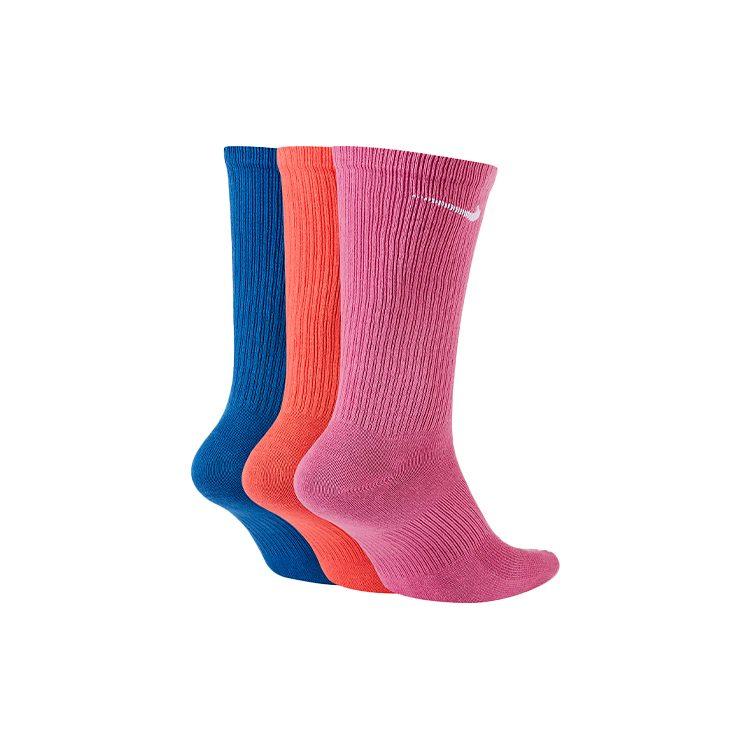 Nike Everyday Plus Lightweight Crew Socks Unisex 3 Pack Pink Blue DC7537-902
