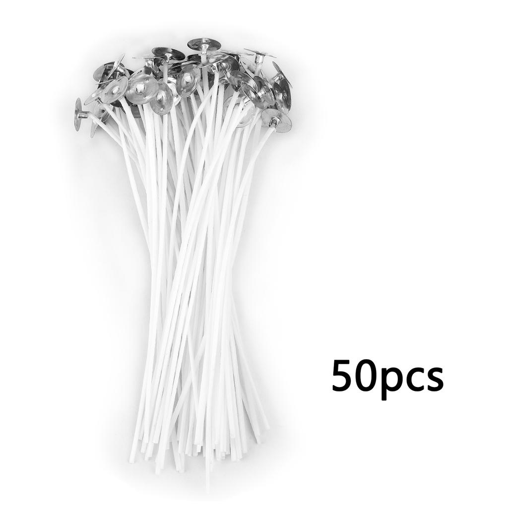 50pcs/Lot Candle Wicks For Candle Making Pre-Waxed Wicks Party Supplies 8cm-20cm Natural SmokelessPure Cotton Wicks Burn Longer